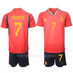 Spanje Alvaro Morata 7 Tenue Kind Thuis WK 2022 Spanje Alvaro Morata 7 Tenue Kind Thuis WK 2022