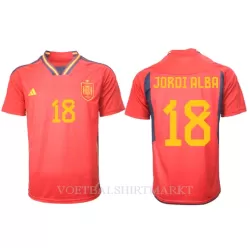 Spanje Jordi Alba 18 Shirt Heren Thuis WK 2022 Spanje Jordi Alba 18 Shirt Heren Thuis WK 2022