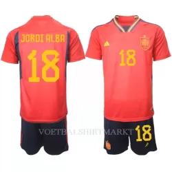 Spanje Jordi Alba 18 Tenue Kind Thuis WK 2022 Spanje Jordi Alba 18 Tenue Kind Thuis WK 2022