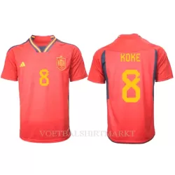 Spanje Koke 8 Shirt Heren Thuis WK 2022 Spanje Koke 8 Shirt Heren Thuis WK 2022