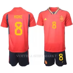 Spanje Koke 8 Tenue Kind Thuis WK 2022 Spanje Koke 8 Tenue Kind Thuis WK 2022