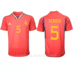 Spanje Sergio Busquets 5 Shirt Heren Thuis WK 2022 Spanje Sergio Busquets 5 Shirt Heren Thuis WK 2022