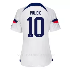 USA Christian Pulisic 10 Shirt Dames Thuis WK 2022 USA Christian Pulisic 10 Shirt Dames Thuis WK 2022