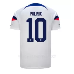 USA Christian Pulisic 10 Shirt Heren Thuis WK 2022 USA Christian Pulisic 10 Shirt Heren Thuis WK 2022