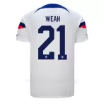 USA Timothy Weah 21 Shirt Heren Thuis WK 2022