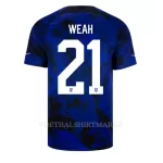 USA Timothy Weah 21 Shirt Heren Uit WK 2022