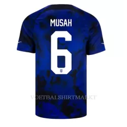 USA Yunus MUSAh 6 Shirt Heren Uit WK 2022 USA Yunus MUSAh 6 Shirt Heren Uit WK 2022