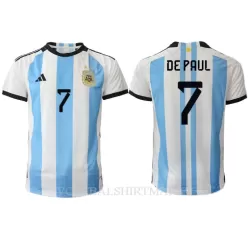 Argentinië de Paul 7 Shirt Heren Thuis WK 2022 Argentinië de Paul 7 Shirt Heren Thuis WK 2022