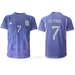 Argentinië de Paul 7 Shirt Heren Uit WK 2022 Argentinië de Paul 7 Shirt Heren Uit WK 2022
