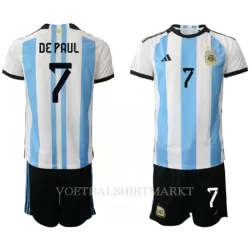 Argentinië de Paul 7 Tenue Kind Thuis WK 2022 Argentinië de Paul 7 Tenue Kind Thuis WK 2022