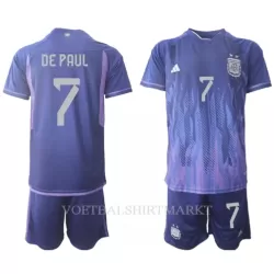 Argentinië de Paul 7 Tenue Kind Uit WK 2022 Argentinië de Paul 7 Tenue Kind Uit WK 2022