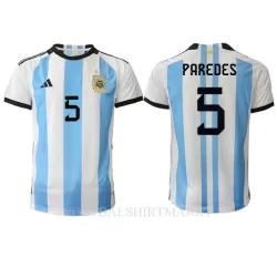 Argentinië Leandro Paredes 5 Shirt Heren Thuis WK 2022 Argentinië Leandro Paredes 5 Shirt Heren Thuis WK 2022