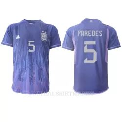 Argentinië Leandro Paredes 5 Shirt Heren Uit WK 2022 Argentinië Leandro Paredes 5 Shirt Heren Uit WK 2022