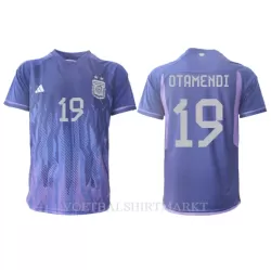 Argentinië Nicolas Otamendi 19 Shirt Heren Uit WK 2022 Argentinië Nicolas Otamendi 19 Shirt Heren Uit WK 2022