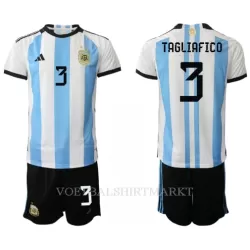 Argentinië Nicolas Tagliafico 3 Tenue Kind Thuis WK 2022 Argentinië Nicolas Tagliafico 3 Tenue Kind Thuis WK 2022