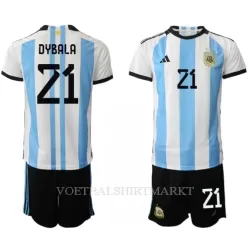 Argentinië Paulo Dybala 21 Tenue Kind Thuis WK 2022 Argentinië Paulo Dybala 21 Tenue Kind Thuis WK 2022