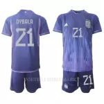 Argentinië Paulo Dybala 21 Tenue Kind Uit WK 2022