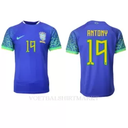 Brazilië Antony 19 Shirt Heren Uit WK 2022 Brazilië Antony 19 Shirt Heren Uit WK 2022