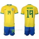 Brazilië Antony 19 Tenue Kind Thuis WK 2022