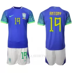 Brazilië Antony 19 Tenue Kind Uit WK 2022 Brazilië Antony 19 Tenue Kind Uit WK 2022