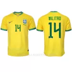 Brazilië Eder Militao 14 Shirt Heren Thuis WK 2022