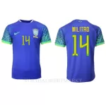 Brazilië Eder Militao 14 Shirt Heren Uit WK 2022