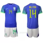 Brazilië Eder Militao 14 Tenue Kind Uit WK 2022