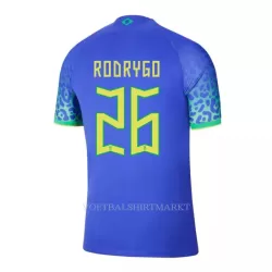 Brazilië RODRYGO 26 Shirt Heren Uit WK 2022 Brazilië RODRYGO 26 Shirt Heren Uit WK 2022