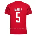 Denemarken Joakim Maehle 5 Shirt Heren Thuis WK 2022