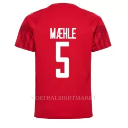 Denemarken Joakim Maehle 5 Shirt Heren Thuis WK 2022