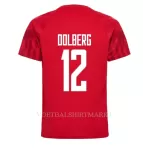 Denemarken Kasper Dolberg 12 Shirt Heren Thuis WK 2022