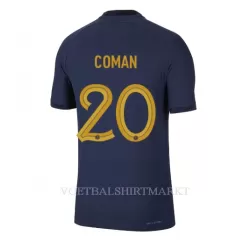 Frankrijk Kingsley Coman 20 Shirt Heren Thuis WK 2022 Frankrijk Kingsley Coman 20 Shirt Heren Thuis WK 2022