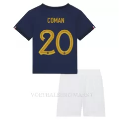 Frankrijk Kingsley Coman 20 Tenue Kind Thuis WK 2022 Frankrijk Kingsley Coman 20 Tenue Kind Thuis WK 2022
