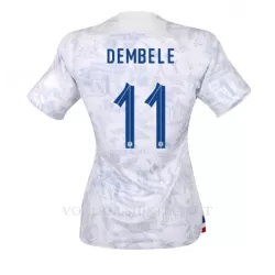 Frankrijk Ousmane Dembele 11 Shirt Dames Uit WK 2022 Frankrijk Ousmane Dembele 11 Shirt Dames Uit WK 2022