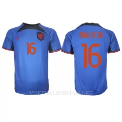 Nederland Tyrell Malacia 16 Shirt Heren Uit WK 2022 Nederland Tyrell Malacia 16 Shirt Heren Uit WK 2022