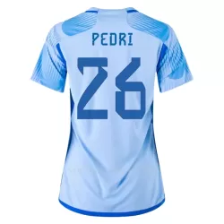 Spanje PEDRI 26 Shirt Dames Uit WK 2022 Spanje PEDRI 26 Shirt Dames Uit WK 2022
