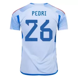 Spanje PEDRI 26 Shirt Heren Uit WK 2022 Spanje PEDRI 26 Shirt Heren Uit WK 2022