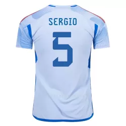 Spanje SERGIO 5 Shirt Heren Uit WK 2022 Spanje SERGIO 5 Shirt Heren Uit WK 2022