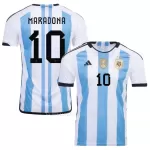 Argentinië 3 Star MARADONA 10 Shirt Heren Thuis WK 2022
