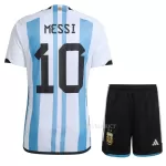 Argentinië 3 Star MESSI 10 Tenue Kind Thuis WK 2022