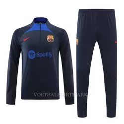 Barcelona Trainingssweaterset 2022-23 Kwartrits Grijze Barcelona Trainingssweaterset 2022-23 Kwartrits Grijze