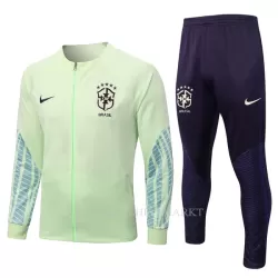 Brazilië Trainings Sweatshirt Pak Kind 2022-23 Licht-Groen Brazilië Trainings Sweatshirt Pak Kind 2022-23 Licht-Groen