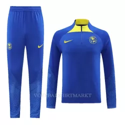 Club América Trainingssweaterset 2023 Kwartrits Blauwe Club América Trainingssweaterset 2023 Kwartrits Blauwe