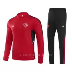 Manchester United Trainingssweaterset Kind 2022-23 Kwartrits Rode Manchester United Trainingssweaterset Kind 2022-23 Kwartrits Rode