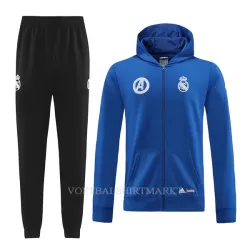 Real Madrid Trainingsjacks met Capuchon 2022-23 Blauwe Real Madrid Trainingsjacks met Capuchon 2022-23 Blauwe