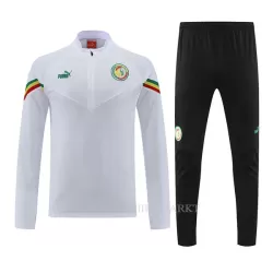 Senegal Trainingssweaterset 2022-23 Kwartrits Witte Senegal Trainingssweaterset 2022-23 Kwartrits Witte