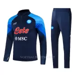 SSC Napoli Trainingssweaterset 2022-23 Kwartrits Blauwe