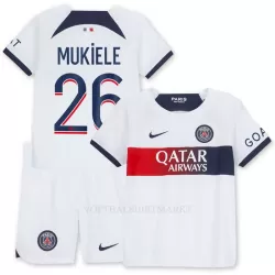 Paris Saint-Germain Mukiele 26 Tenue Kind Uit 2023/24 Paris Saint-Germain Mukiele 26 Tenue Kind Uit 2023/24
