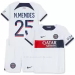 Paris Saint-Germain N.Mendes 25 Tenue Kind Uit 2023/24