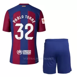 FC Barcelona Pablo Torre 32 Tenue Kind Thuis 2023/24 FC Barcelona Pablo Torre 32 Tenue Kind Thuis 2023/24